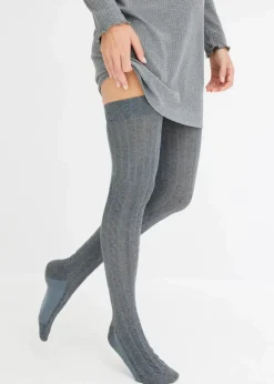 Damen bonprix Nachhaltigere Materialien|Socken & Strumpfhosen|Overknee Strümpfe mit Bio Baumwolle (2 Paar)