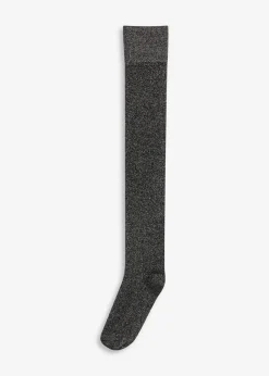 Damen bonprix Nachhaltigere Materialien|Socken & Strumpfhosen|Overknee Strümpfe mit Lurex und Bio-Baumwolle