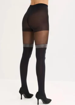 Best Overknee Strumpfhose 70den mit Glitzerrand mit recyceltem Polyamid Damen Nachhaltigere Materialien|Socken & Strumpfhosen