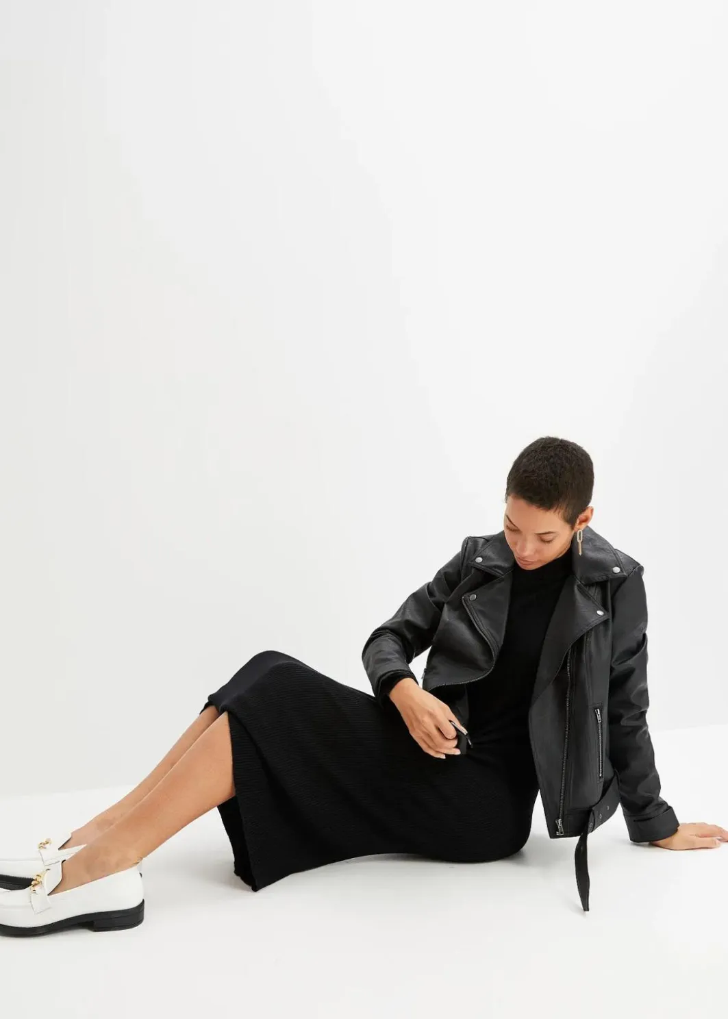 Hot Oversize Biker-Jacke Damen Bekleidung·Hosen|Jacken & Mäntel
