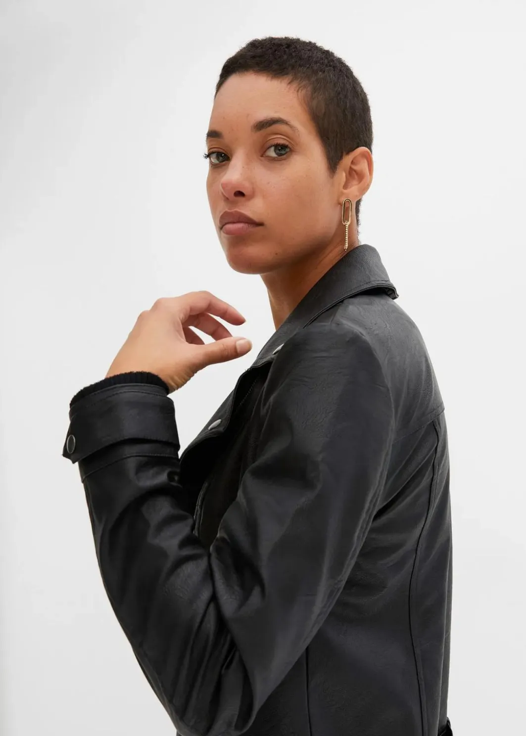 Hot Oversize Biker-Jacke Damen Bekleidung·Hosen|Jacken & Mäntel