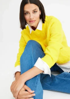 Damen bonprix Bekleidung·Umstandsmode|Bekleidung·Jeans|Oversize Boxy-Pullover mit Struktur