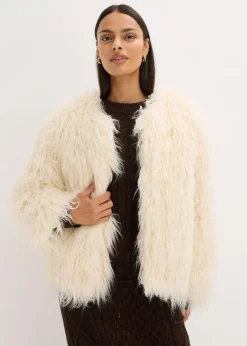 Damen bonprix Bekleidung·Hosen|Jacken & Mäntel|Oversize Fellimitat-Jacke
