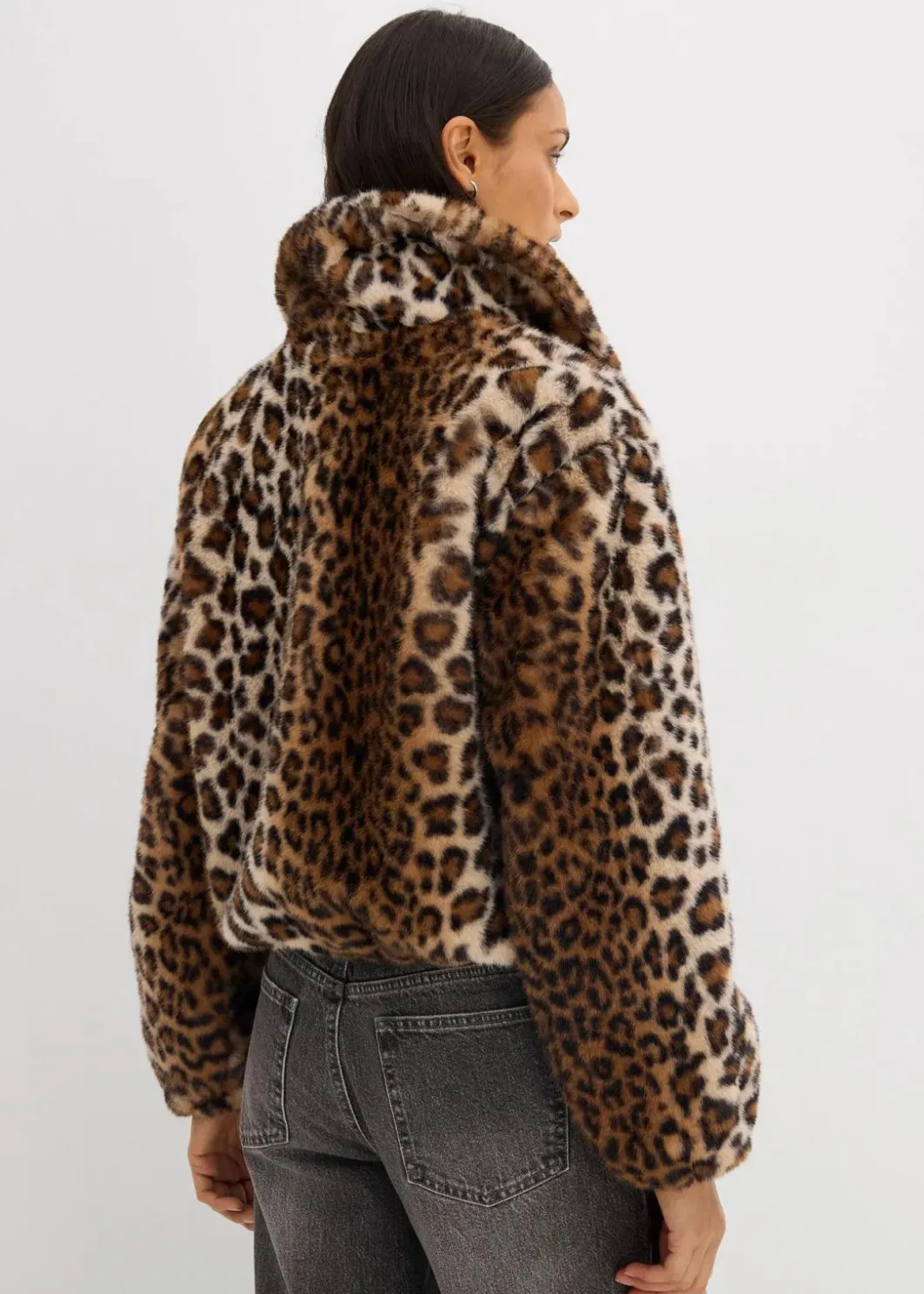 Damen bonprix Nachhaltigere Materialien|Jacken & Mäntel|Oversize Fellimitat-Jacke