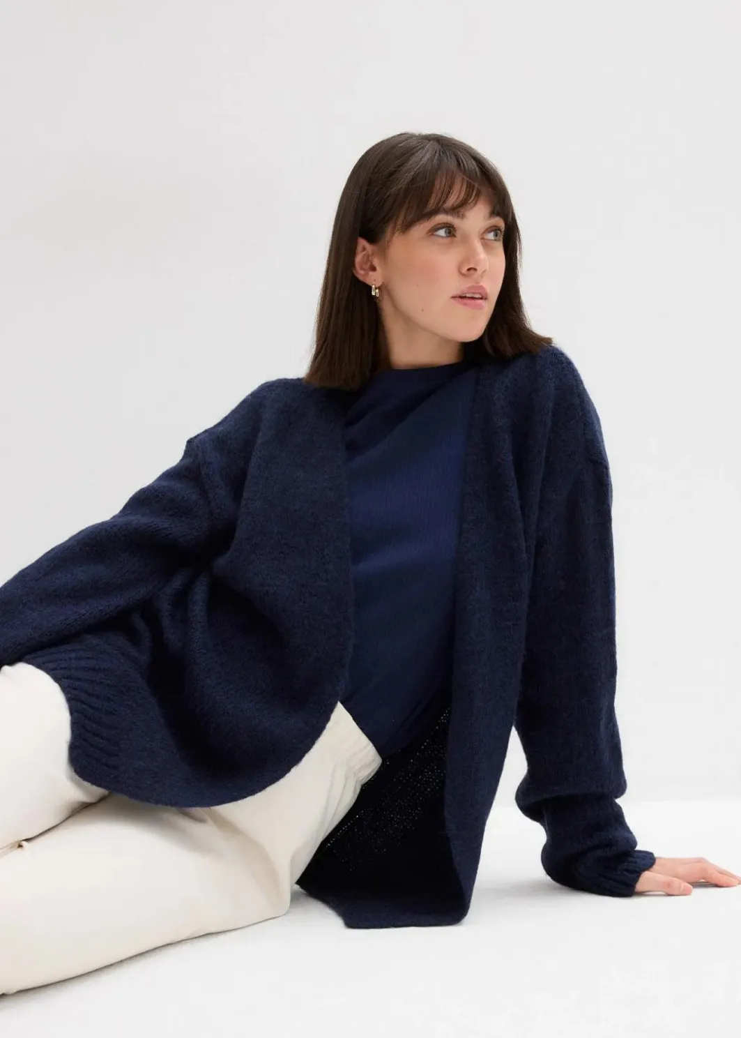 New Oversize Grobstrickjacke Damen Bekleidung·Umstandsmode|Strickmode