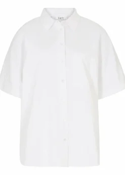 Damen bonprix Blusen & Tuniken|Bekleidung·Jacken & Mäntel|Oversize Halbarmbluse mit Leinen