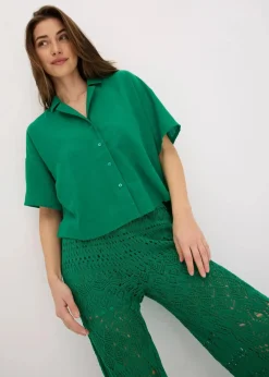 Clearance Oversize Hemdbluse Damen Bekleidung·Jacken & Mäntel|Blusen & Tuniken