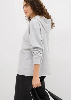 Damen bonprix Bekleidung·Blusen & Tuniken|Sweat|Oversize Hoodie mit Ziersteinen