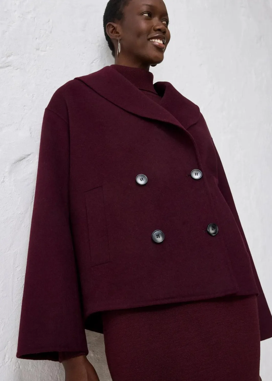 New Oversize Jacke aus weichem Woll-Mix Damen Bekleidung·Hosen|Jacken & Mäntel