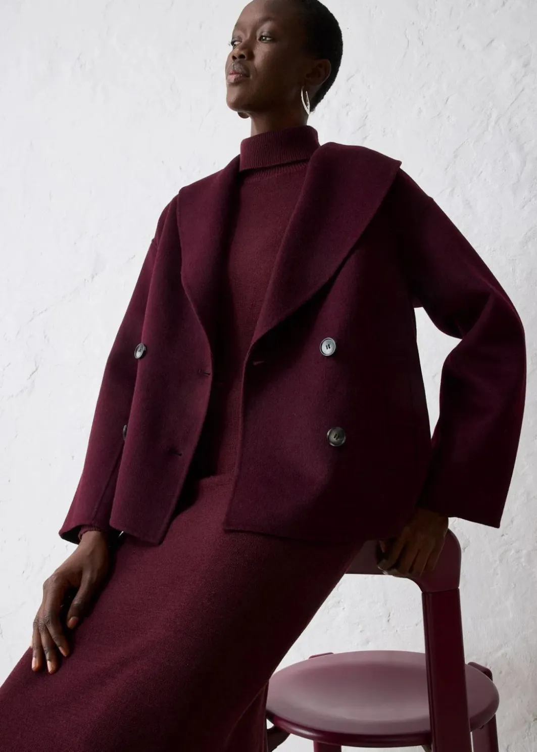 New Oversize Jacke aus weichem Woll-Mix Damen Bekleidung·Hosen|Jacken & Mäntel