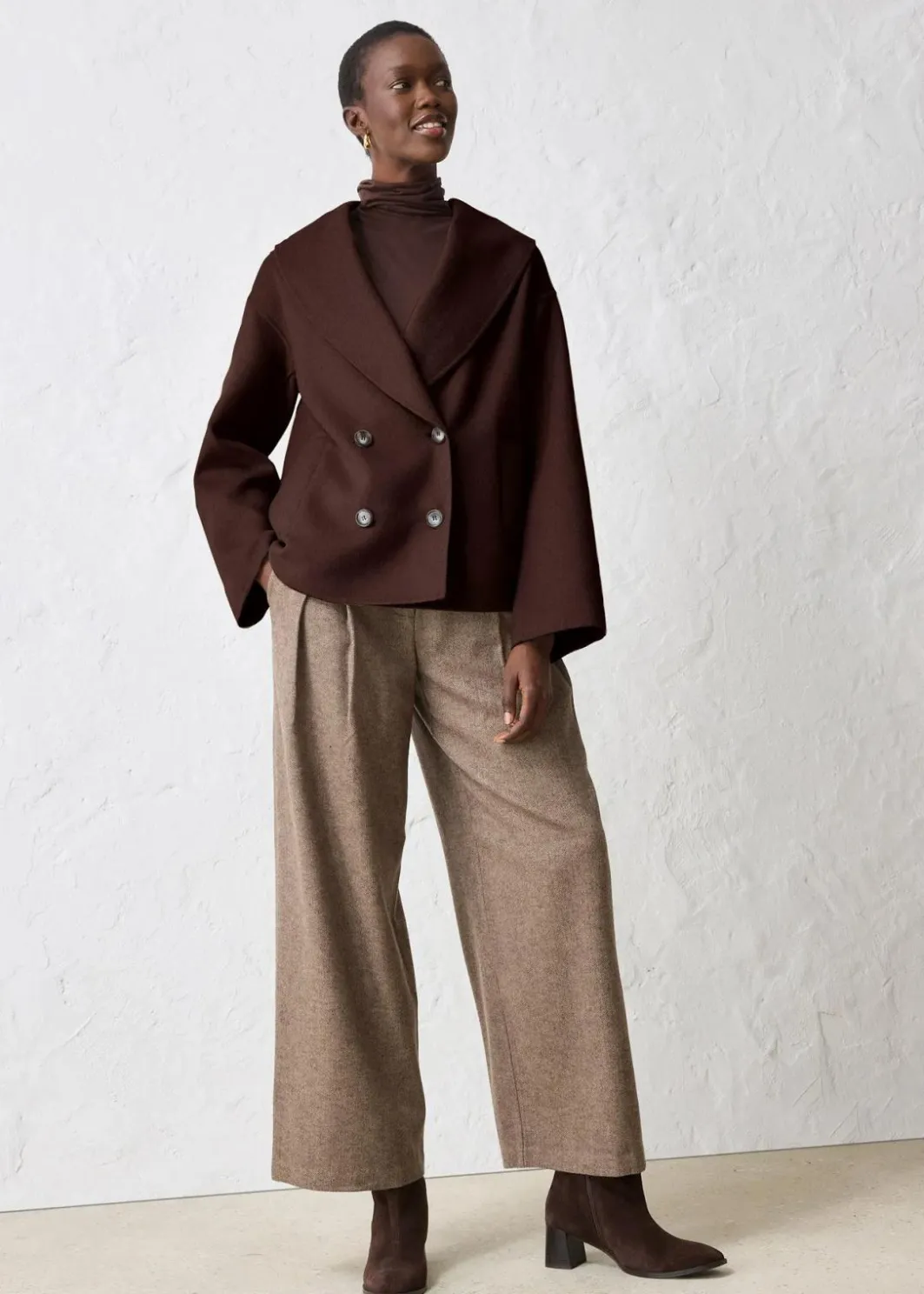 Hot Oversize Jacke aus weichem Woll-Mix Damen Premium|Jacken & Mäntel