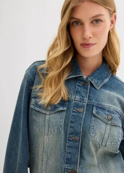 Clearance Oversize Jeansjacke Damen Bekleidung·Hosen|Jacken & Mäntel