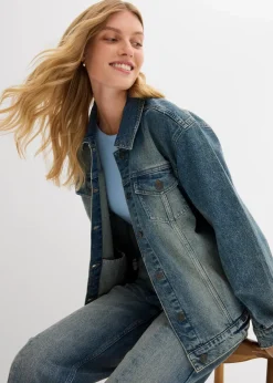 Clearance Oversize Jeansjacke Damen Bekleidung·Hosen|Jacken & Mäntel