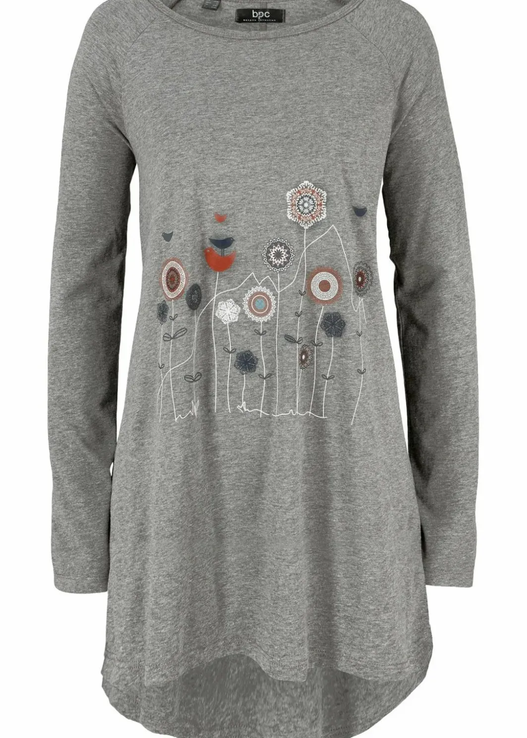 Damen bonprix Shirts & Tops|Oversize Longshirt mit Rundhalsausschnitt