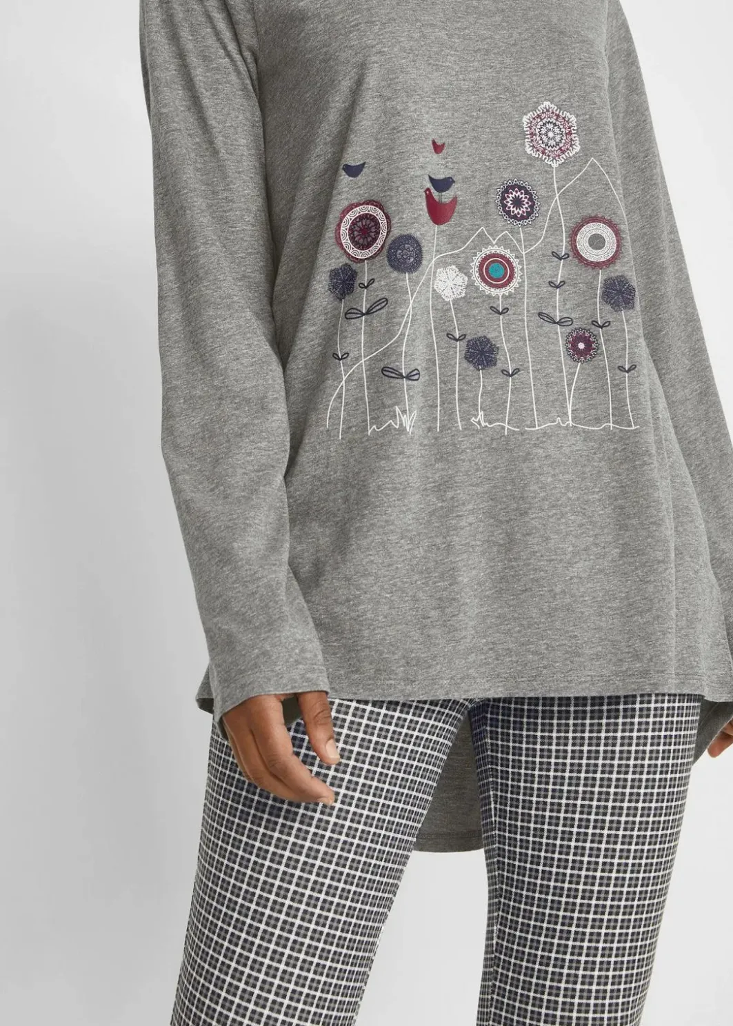 Damen bonprix Shirts & Tops|Oversize Longshirt mit Rundhalsausschnitt