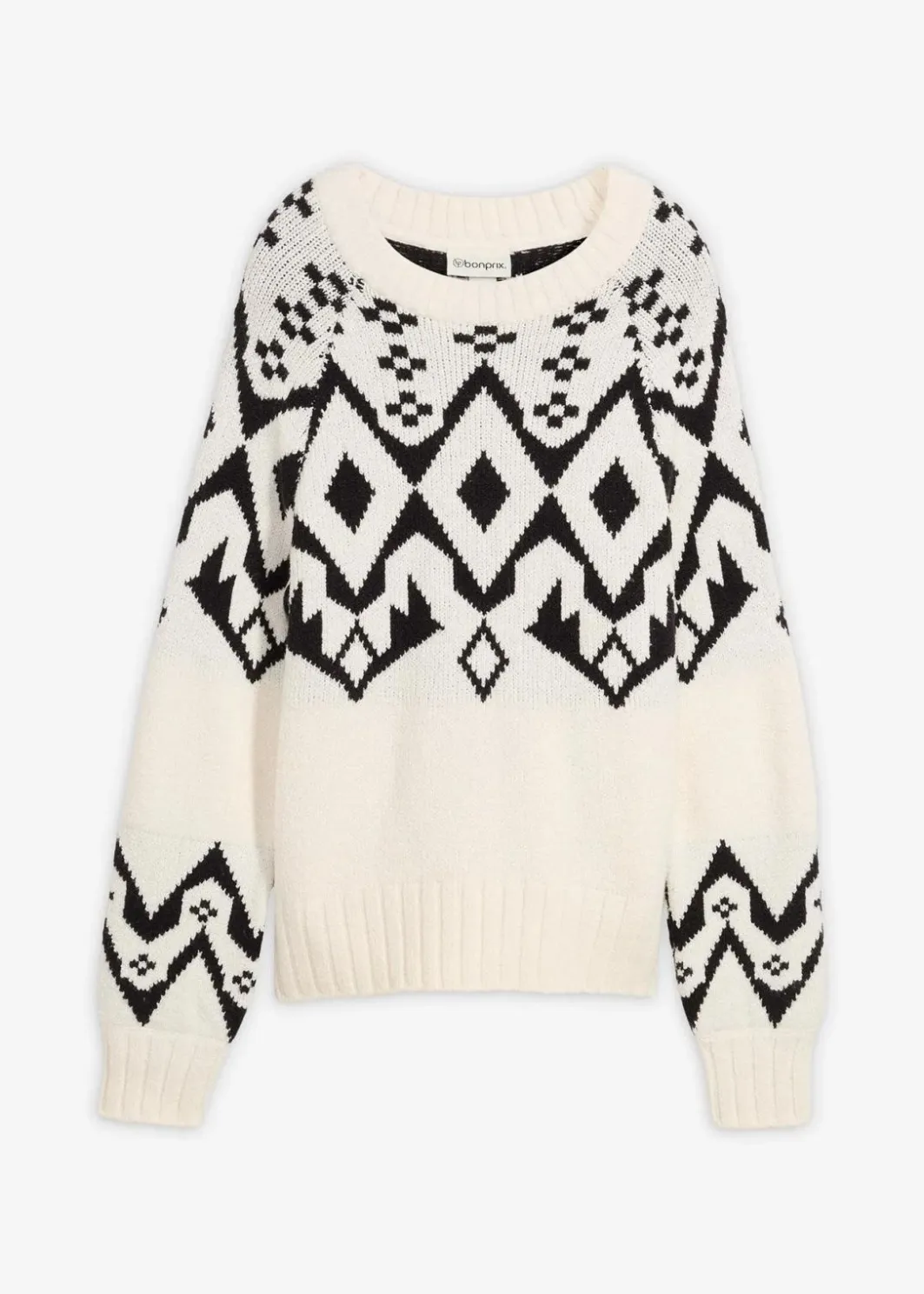 Damen bonprix Bekleidung·Umstandsmode|Bekleidung·Jeans|Oversize Norweger-Pullover