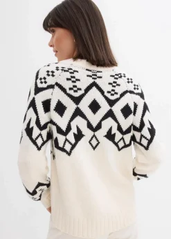 Damen bonprix Bekleidung·Umstandsmode|Bekleidung·Jeans|Oversize Norweger-Pullover