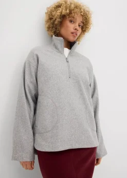 Damen bonprix Sweat|Zweiteiler & Sets|Oversize Pullover in Wolloptik