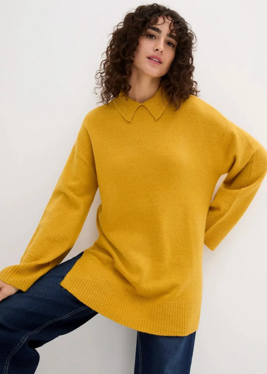 Online Oversize Pullover mit Turtleneck und Seitenschlitzen Damen Bekleidung·Umstandsmode|Bekleidung·Jeans