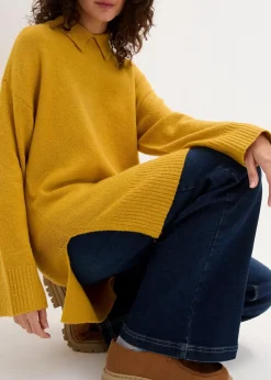 Online Oversize Pullover mit Turtleneck und Seitenschlitzen Damen Bekleidung·Umstandsmode|Bekleidung·Jeans