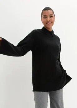 Sale Oversize Pullover mit Turtleneck und Seitenschlitzen Damen Bekleidung·Umstandsmode|Bekleidung·Jeans