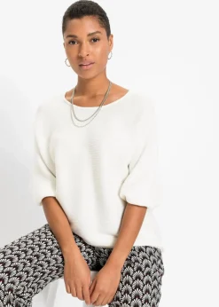 Sale Oversize Ripp-Pullover aus Viskose-Mix Damen Strickmode|Pullover & Strickjacken