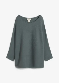 Outlet Oversize Ripp-Pullover aus Viskose-Mix Damen Strickmode|Pullover & Strickjacken