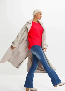 Damen bonprix Bekleidung·Umstandsmode|Bekleidung·Jeans|Oversize Ripp-Pullover aus Viskose-Mix