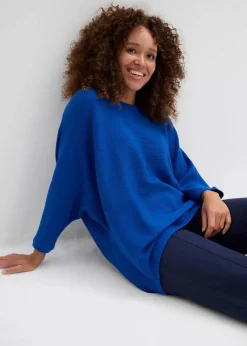 Sale Oversize Ripp-Pullover aus Viskose-Mix Damen Strickmode|Pullover & Strickjacken