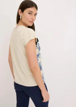 Sale Oversize Shirt mit Spitzenband Damen Shirts & Tops