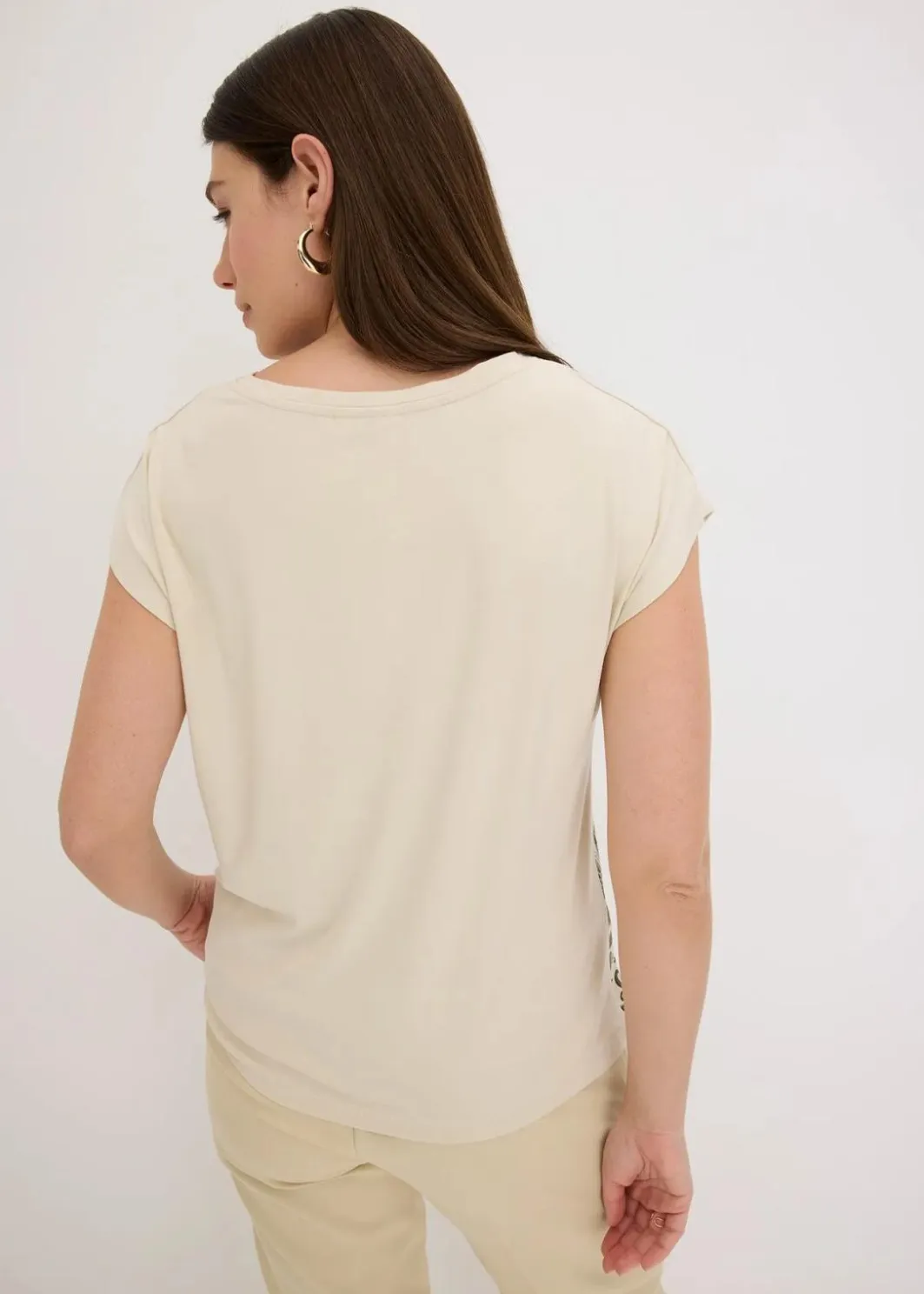 Damen bonprix Shirts & Tops|Oversize Shirt mit Spitzenband