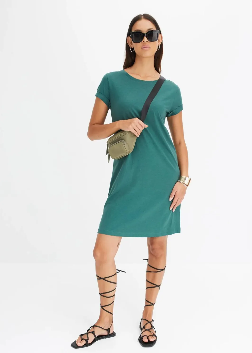 Damen bonprix Kleider|Nachhaltigere Materialien|Oversize Shirtkleid