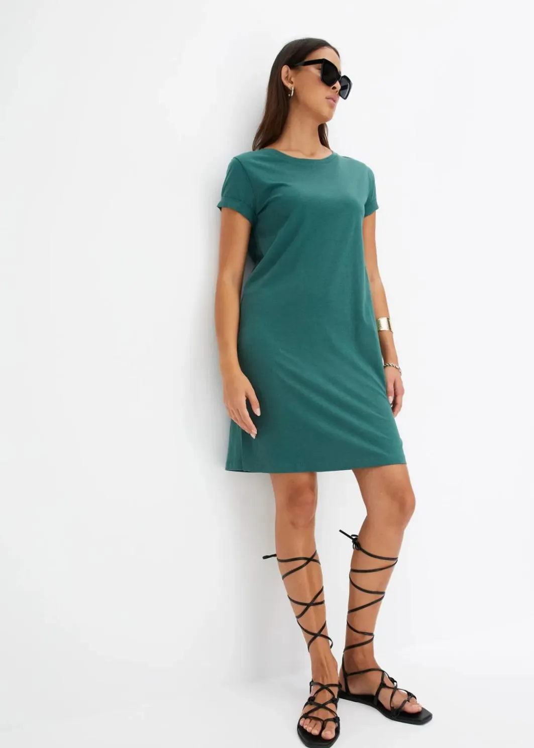 Damen bonprix Kleider|Nachhaltigere Materialien|Oversize Shirtkleid