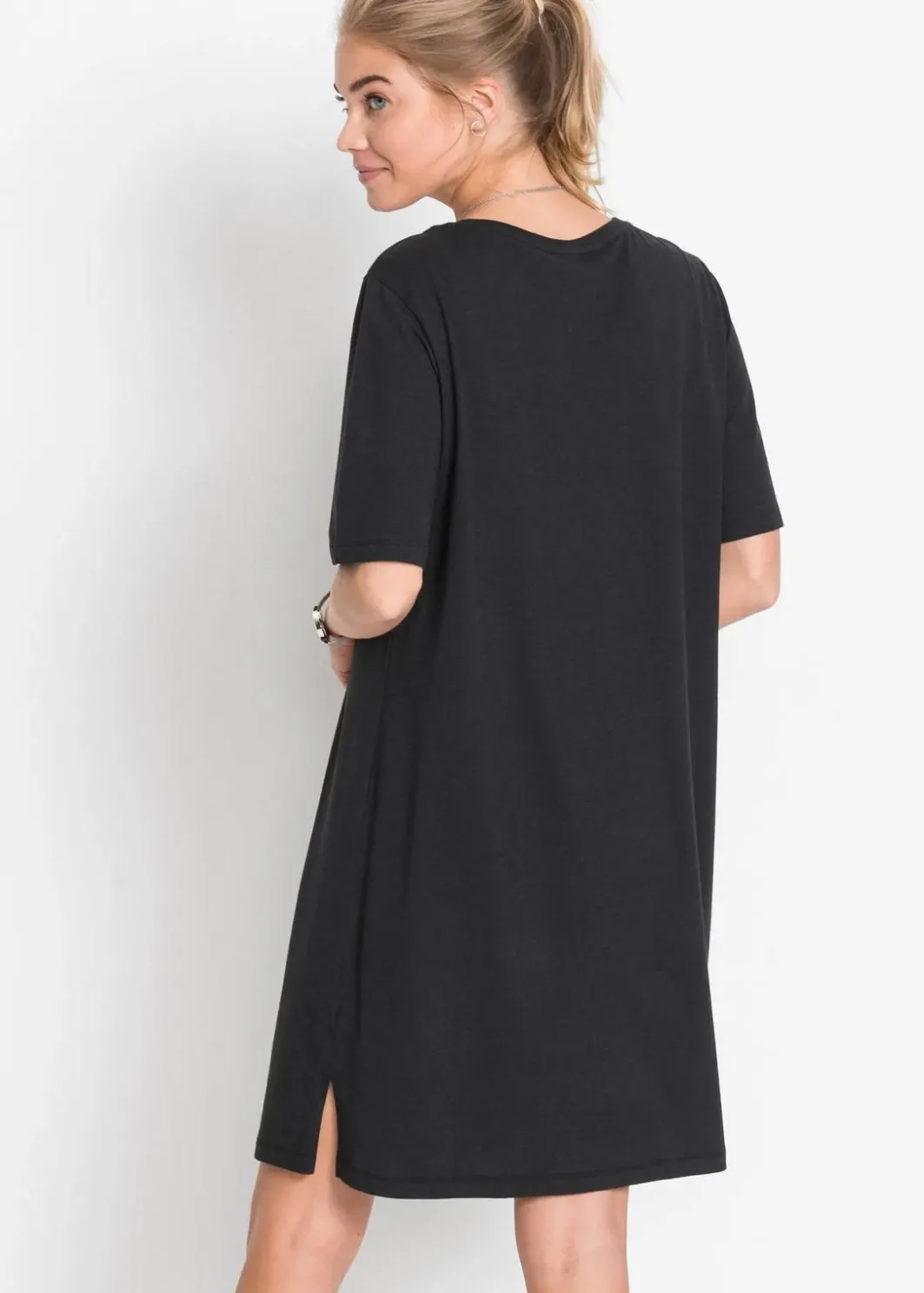 Damen bonprix Basics|Kleider|Oversize- Shirtkleid