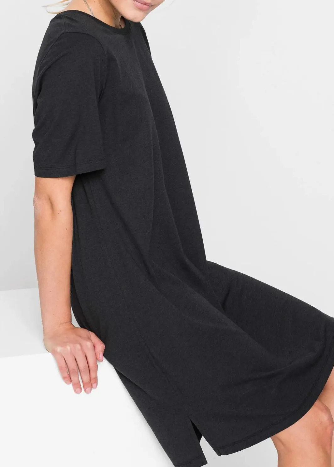 Damen bonprix Basics|Kleider|Oversize- Shirtkleid