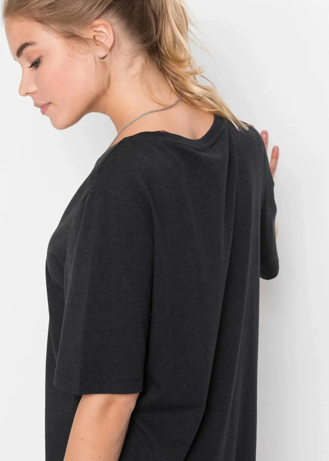 Damen bonprix Basics|Kleider|Oversize- Shirtkleid
