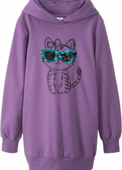 Kinder bonprix Mädchen 9-16 Jahre·Kleider & Jumpsuits|Mädchen 2-8 Jahre·Nachhaltigere Materialien|Oversize Sweatkleid aus reiner Bio-Baumwolle