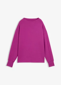 Damen bonprix Sweat|Basics|Oversize Sweatshirt aus weichem Scuba