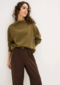 Discount Oversize Sweatshirt aus weichem Scuba Damen Sweat|Basics