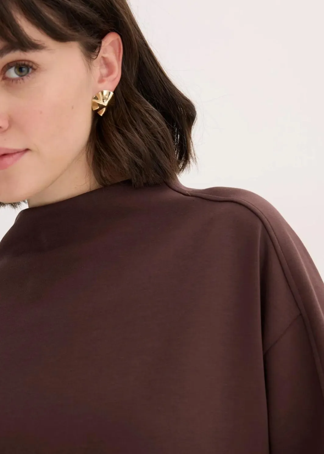 Discount Oversize Sweatshirt aus weichem Scuba Damen Sweat|Basics