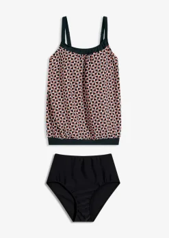 Damen bonprix Nachhaltigere Materialien|Tankinis|Oversize Tankini mit Highwaist-Bikinihose (2-tlg.Set)