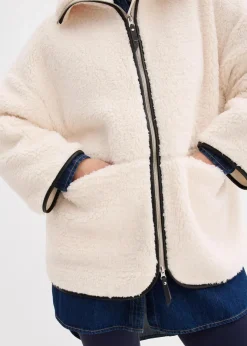 Discount Oversize Teddy-Fleece Jacke Damen Jacken & Mäntel|Bekleidung·Hosen
