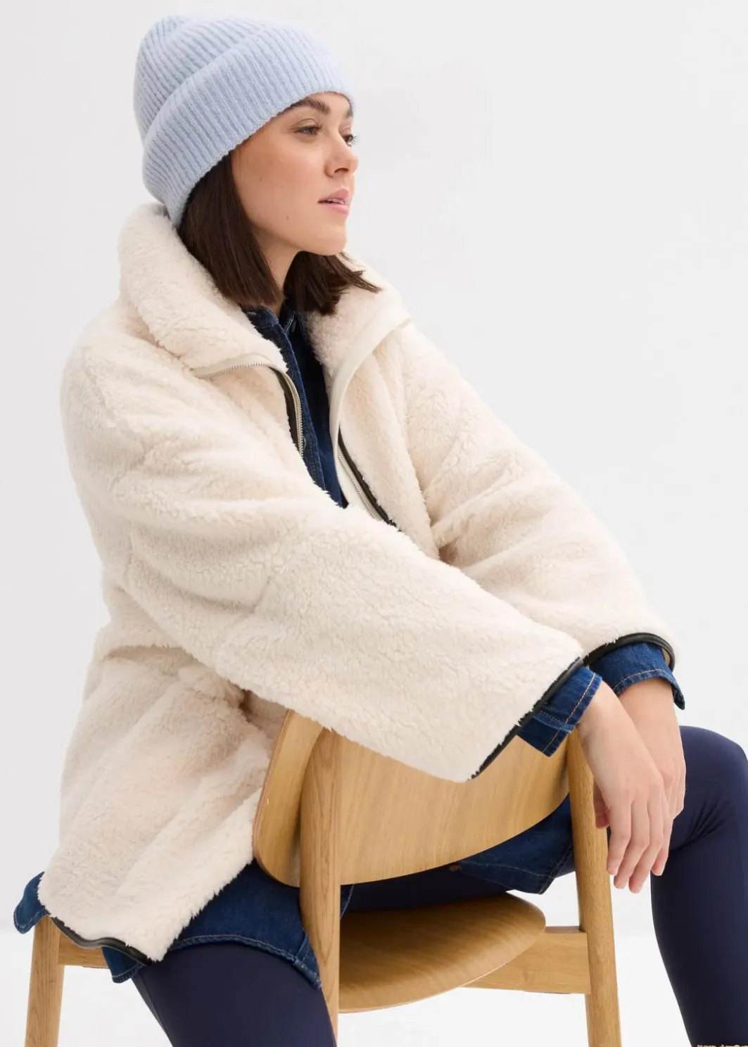 Discount Oversize Teddy-Fleece Jacke Damen Jacken & Mäntel|Bekleidung·Hosen