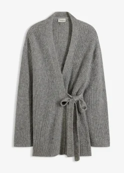 Damen bonprix Bekleidung·Jeans|Pullover & Strickjacken|Oversize Wickelcardigan