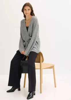 Damen bonprix Bekleidung·Jeans|Pullover & Strickjacken|Oversize Wickelcardigan