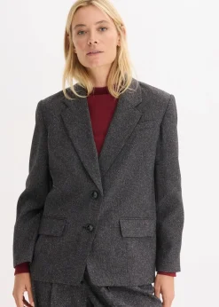 Damen bonprix Bekleidung·Basics|Blazer|Oversize-Blazer aus feinem Viskose-Mix