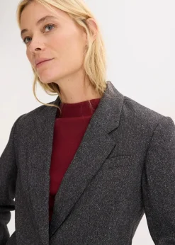 Damen bonprix Bekleidung·Basics|Blazer|Oversize-Blazer aus feinem Viskose-Mix