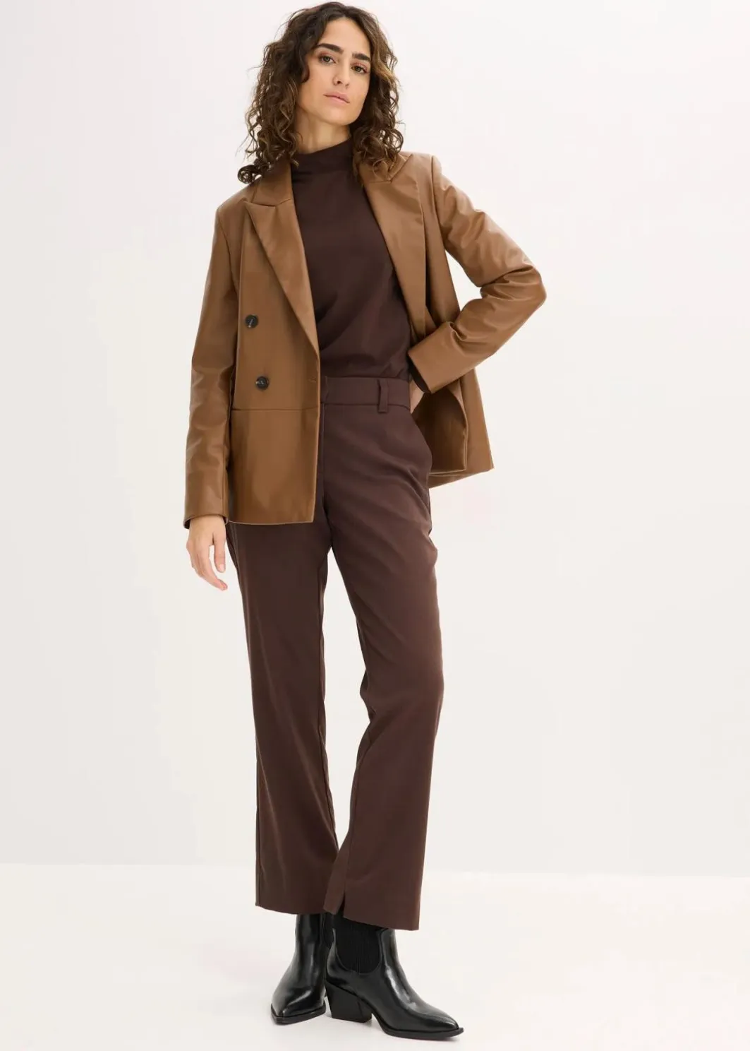Online Oversize-Blazer aus Lederimitat Damen Bekleidung·Basics|Nachhaltigere Materialien