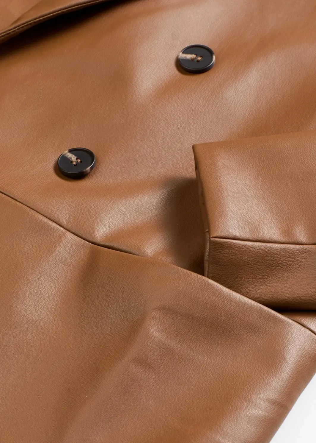 Online Oversize-Blazer aus Lederimitat Damen Bekleidung·Basics|Nachhaltigere Materialien