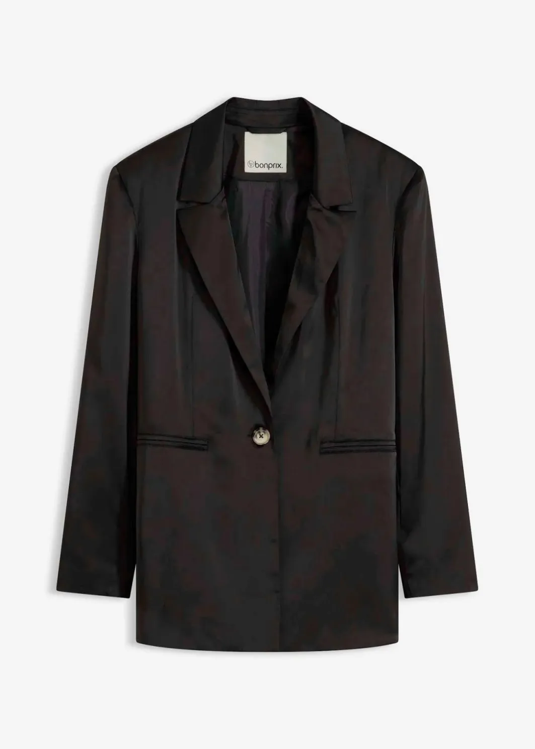 Outlet Oversize-Blazer aus Satin Damen Nachhaltigere Materialien|Blazer